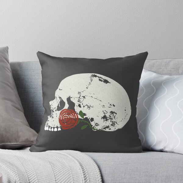 Item preview, Skull with red rose in crackle pattern. designed and sold by RawSunArt.