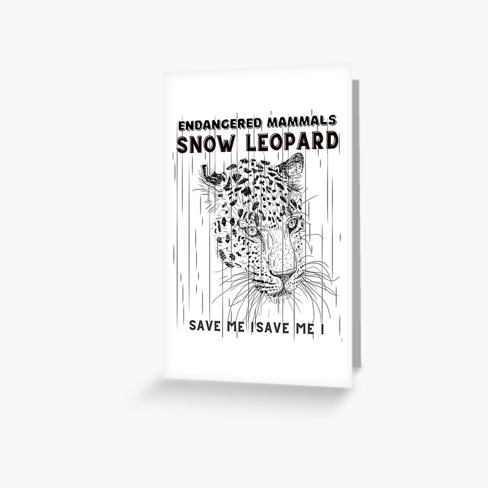 " Snow Leopard" Greeting Card for Sale by yassooarts | Redbubble