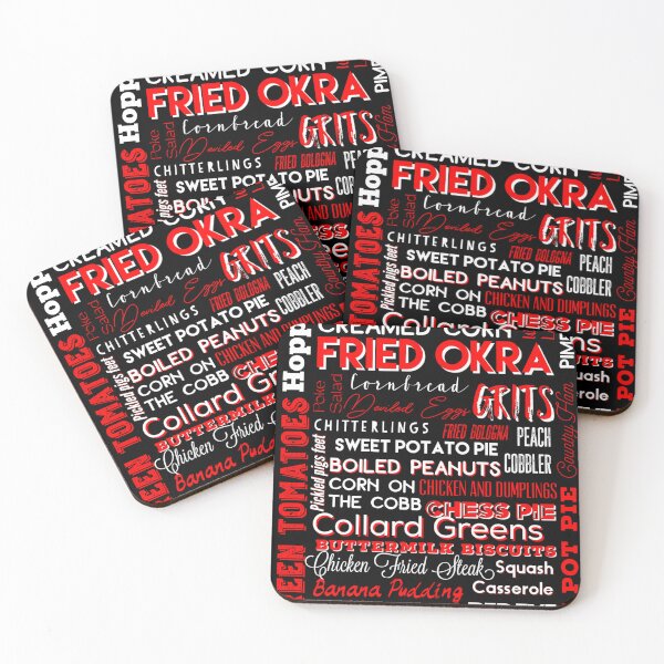 Item preview, Southern Food Cuisine from the South, Fried Okra, Grits, Sweet tea, Biscuits designed and sold by Art-and-Archaeo.