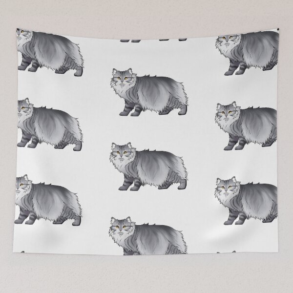 Item preview, Cymric cat designed and sold by NovaesArt.