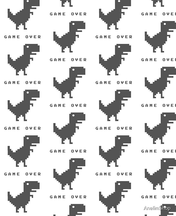 No Internet Dinosaur Game Over Meme | iPad Case & Skin