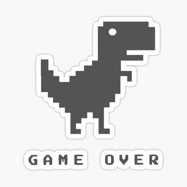 Chrome Dino Vinyl Decal for Car gaming Dinosaur Offline 