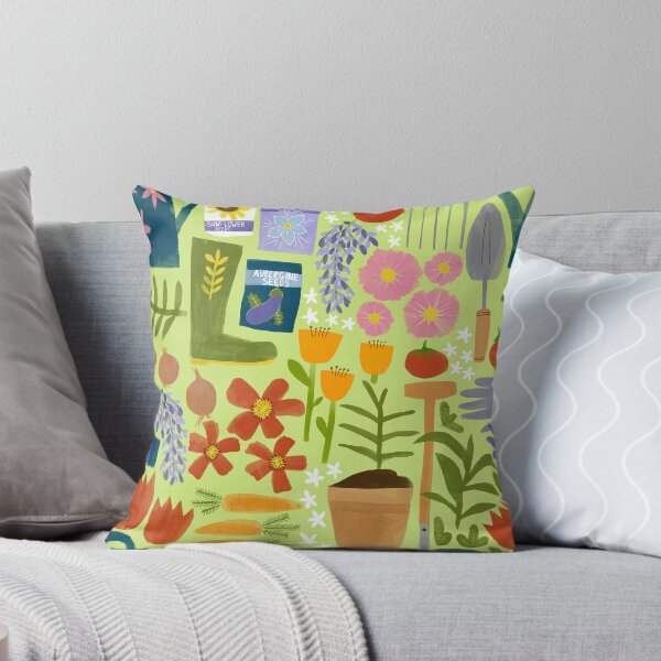 Item preview, Gardening repeat pattern designed and sold by Kimmygowland.