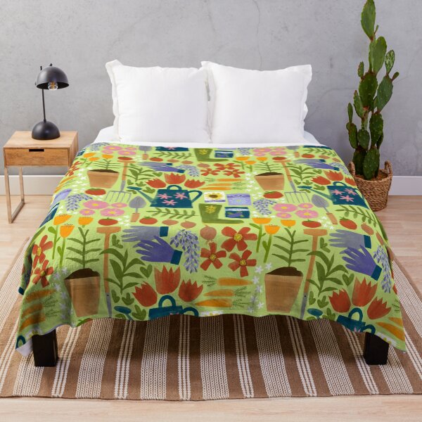 Item preview, Gardening repeat pattern designed and sold by Kimmygowland.