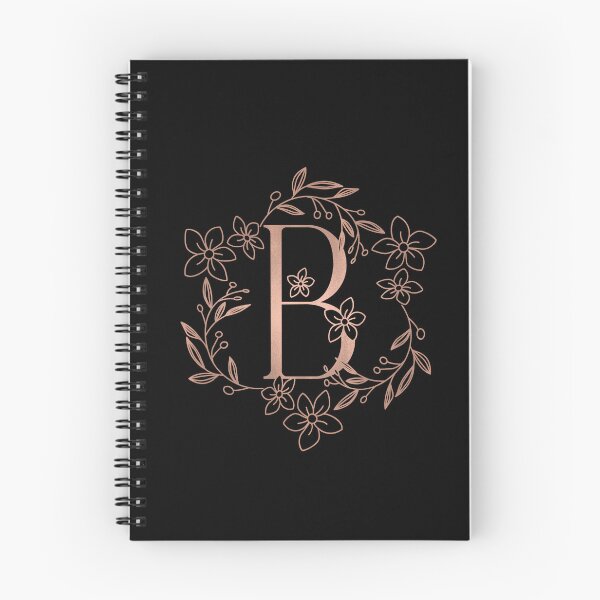 Item preview, Cute Rose Gold Floral Monogram B designed and sold by ModernStyleBoho.