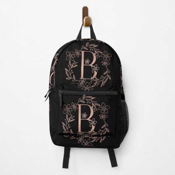 Item preview, Cute Rose Gold Floral Monogram B designed and sold by ModernStyleBoho.