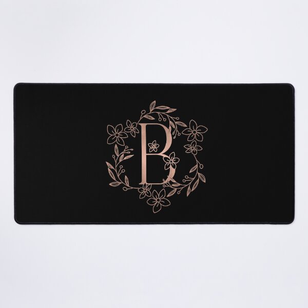 Item preview, Cute Rose Gold Floral Monogram B designed and sold by ModernStyleBoho.