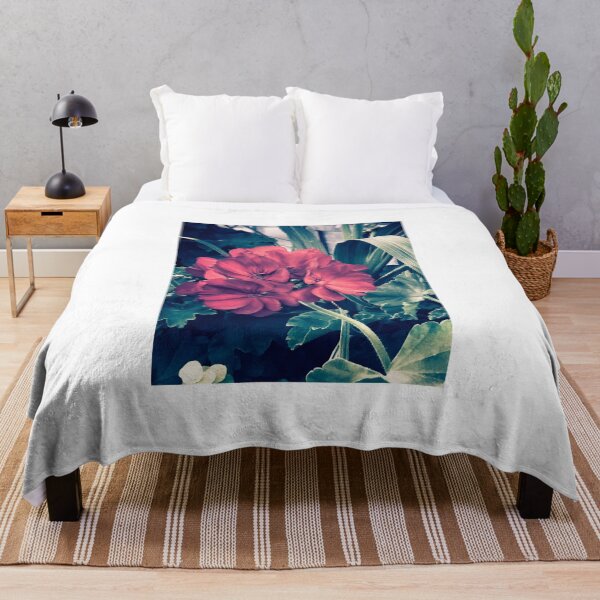 Item preview, aesthetic ethereal vintage photography of red flower green leaves designed and sold by sielexis.