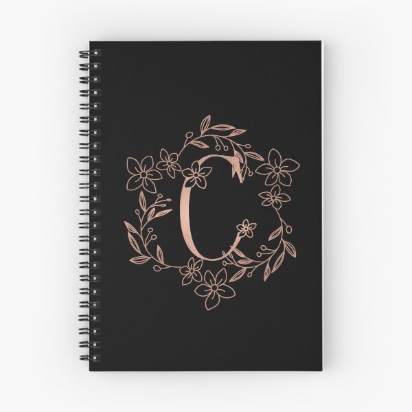Item preview, Cute Rose Gold Floral Monogram C designed and sold by ModernStyleBoho.