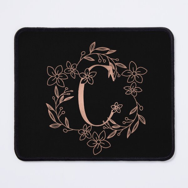 Item preview, Cute Rose Gold Floral Monogram C designed and sold by ModernStyleBoho.