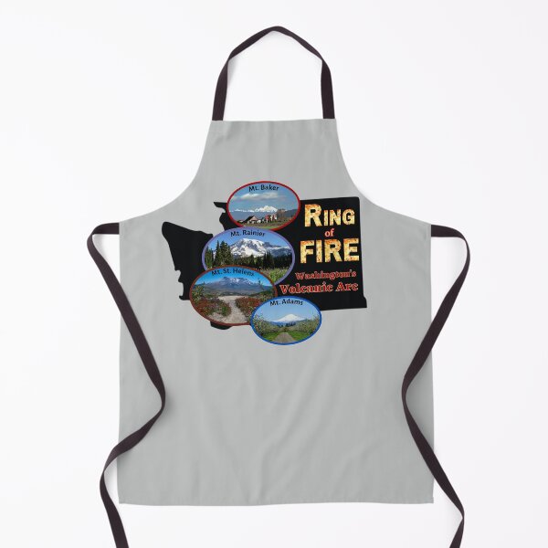 Item preview, Ring of Fire. Washington State Volcanic Arc. Mt Baker, Mt. Rainier, Mt. St. Helens, Mt Adams designed and sold by Kona Linda.
