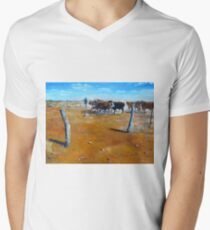 A painting inspired by Carisbrooke Station Men's V-Neck T-Shirt
