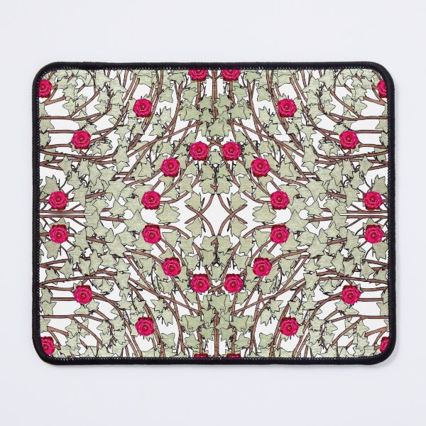 Item preview, Roses, Ivy leaves, and Vines on Blank Background, Kaleidoscope art pattern designed and sold by HBBArtShop.