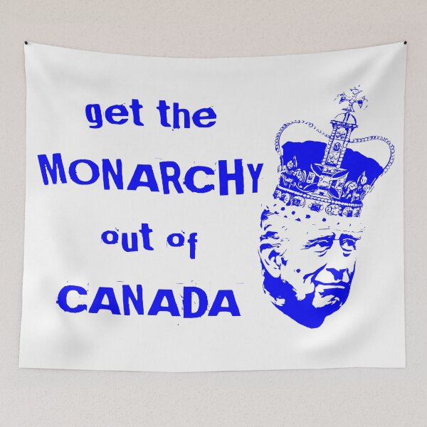 Item preview, Get the monarchy out of Canada - Prince Charles or King Charles in crown designed and sold by Signs for Dark Times.