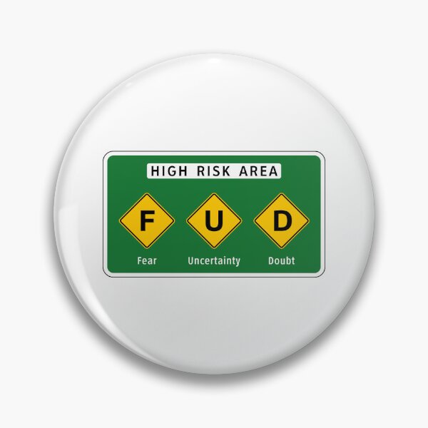 Item preview, Road Sign - High Risk FUD Area designed and sold by Clusterfudge.