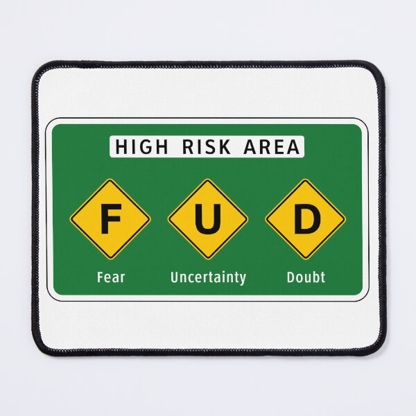 Item preview, Road Sign - High Risk FUD Area designed and sold by Clusterfudge.