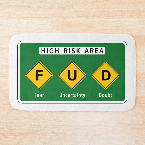 Item preview, Road Sign - High Risk FUD Area designed and sold by Clusterfudge.