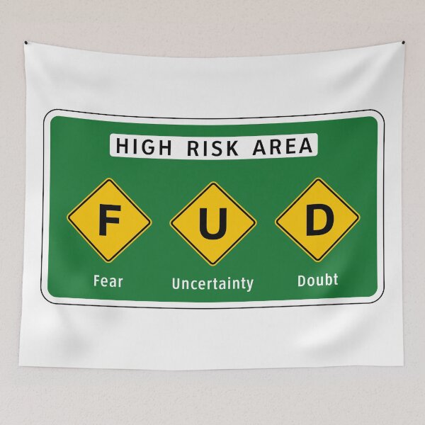 Item preview, Road Sign - High Risk FUD Area designed and sold by Clusterfudge.