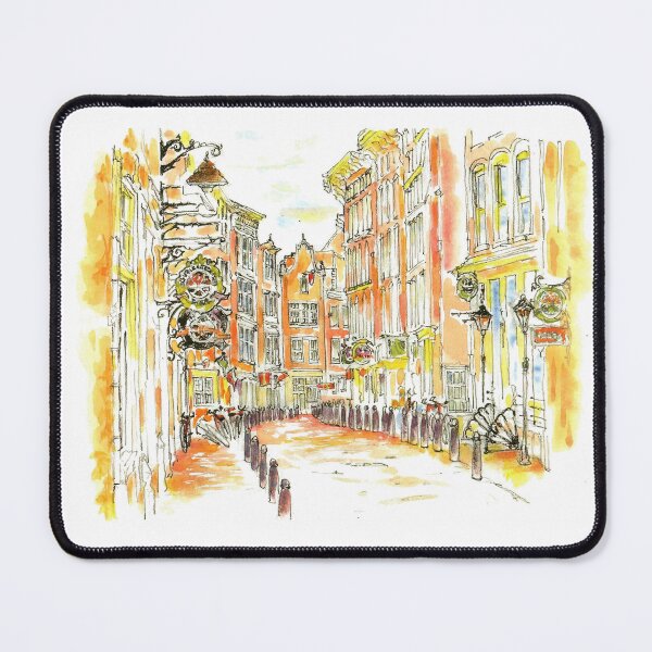 Item preview, A Paved Alley Of Shops And Taverns In Amsterdam designed and sold by DonSylvester.
