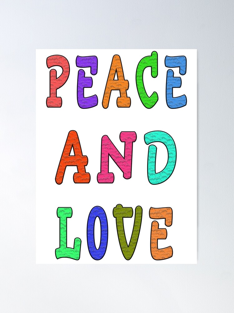 peace and love Poster for Sale by GOLDFAMILYSHOP