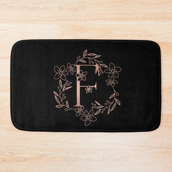 Item preview, Cute Rose Gold Floral Monogram F designed and sold by ModernStyleBoho.