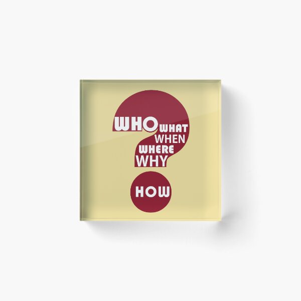 Item preview, Who, What, When, Where, Why, and How? designed and sold by Jean Gregory Evans.