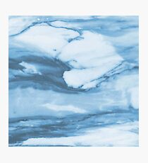 Marble Blue Ocean Photographic Print