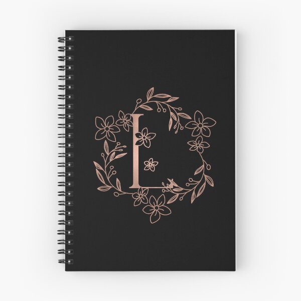 Item preview, Cute Rose Gold Floral Monogram L designed and sold by ModernStyleBoho.