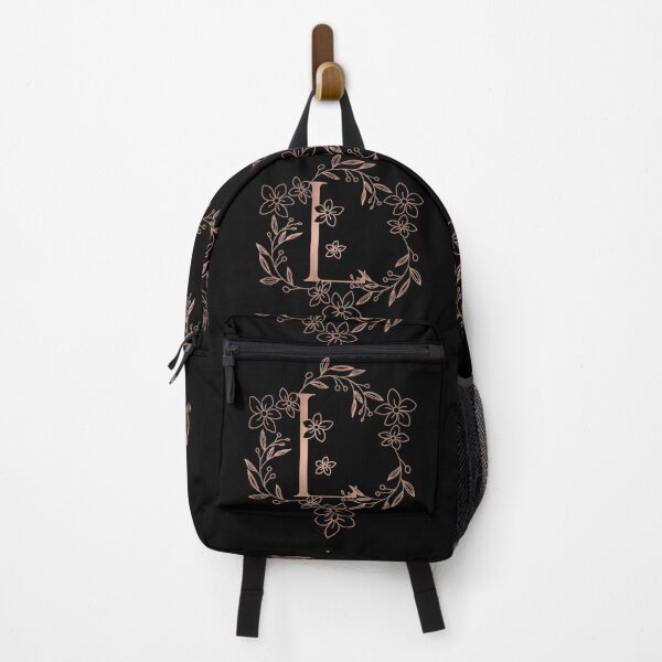 Item preview, Cute Rose Gold Floral Monogram L designed and sold by ModernStyleBoho.