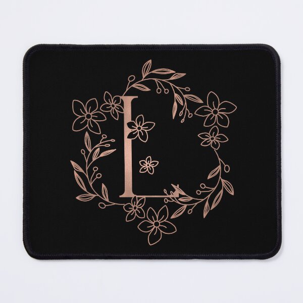 Item preview, Cute Rose Gold Floral Monogram L designed and sold by ModernStyleBoho.