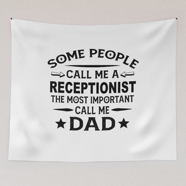 Item preview, Receptionist Father Dad T-shirt gift for father's Day Receptionist Dad Father's Day, Receptionist Dad Hudband Christmas Gift designed and sold by xlnv.