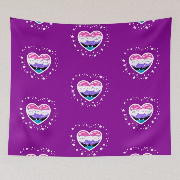 Item preview, Genderfluid Landscape Heart designed and sold by PHNDZMND.