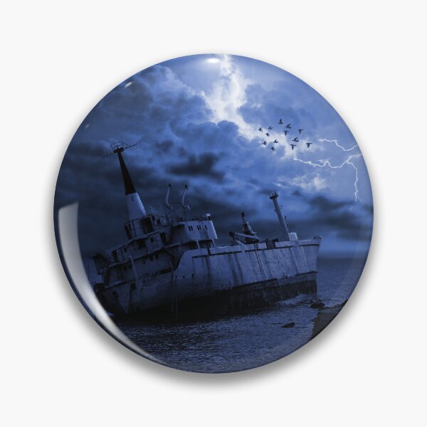 Item preview, Abandoned Ship Sea Landscape  designed and sold by katiamelnik.