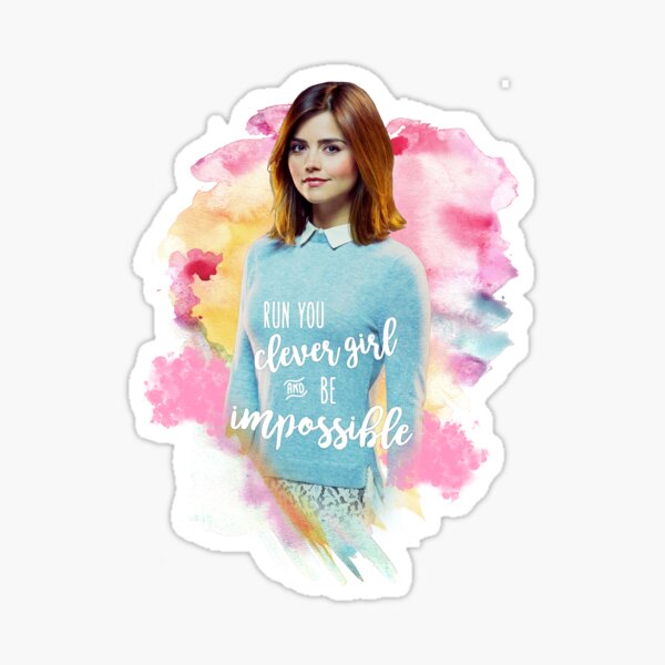 Vista previa del artículo con la obra «Corre, chica inteligente - Clara Oswald», diseñado y vendido por katiedtellez.