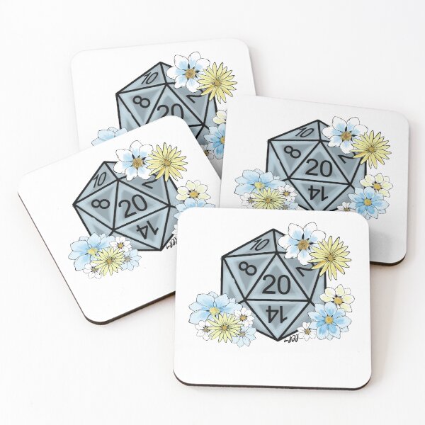Item preview, Dice and Blue Flowers designed and sold by TheArtOfCJ.