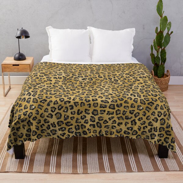 Item preview, Black And Gold Leopard Animal Print Seamless Pattern designed and sold by delikedesign.