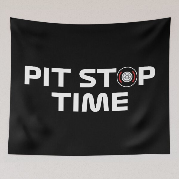 Item preview, Pit Stop Time! (White - Black BG) designed and sold by FilipeFerreira.