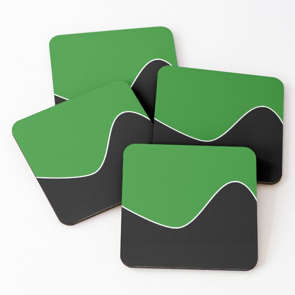 Item preview, PLAIN SOLID HUNTER GREEN AND BLACK TWO TONE RETRO WAVE PATTERN designed and sold by ozcushions.