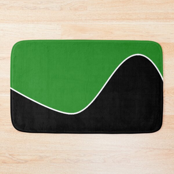 Item preview, PLAIN SOLID HUNTER GREEN AND BLACK TWO TONE RETRO WAVE PATTERN designed and sold by ozcushions.