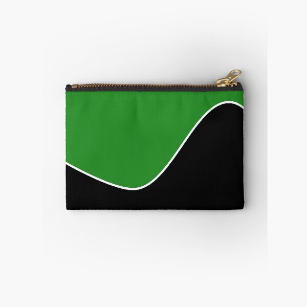 Item preview, PLAIN SOLID HUNTER GREEN AND BLACK TWO TONE RETRO WAVE PATTERN designed and sold by ozcushions.