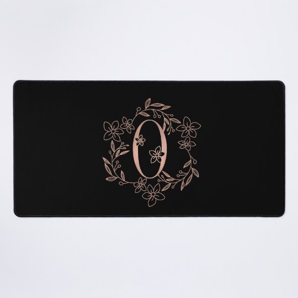 Item preview, Cute Rose Gold Floral Monogram O designed and sold by ModernStyleBoho.