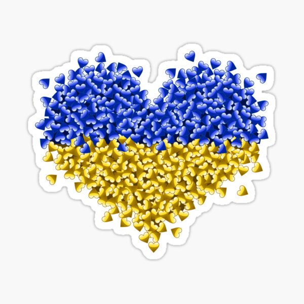 Item preview, Ukraine Flag Heart designed and sold by Digi Artworks Store.