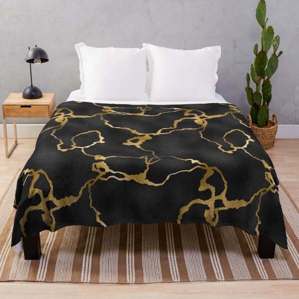 Item preview, Black And Gold Marble Seamless Pattern designed and sold by delikedesign.