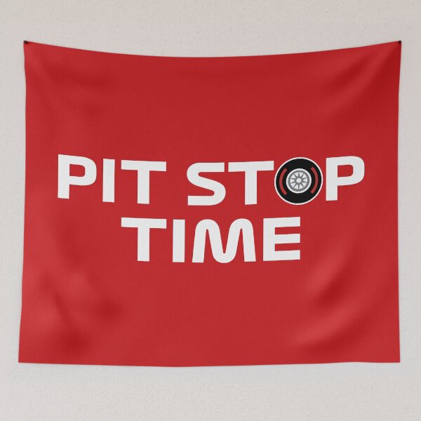 Item preview, Pit Stop Time! (White - Red BG) designed and sold by FilipeFerreira.