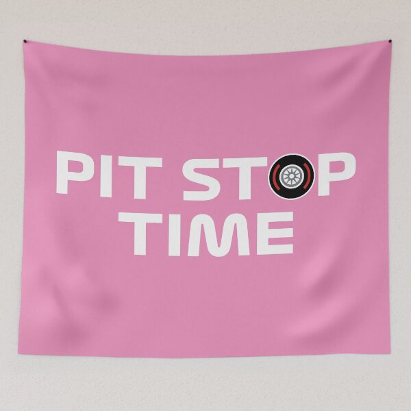 Item preview, Pit Stop Time! (White - Pink BG) designed and sold by FilipeFerreira.