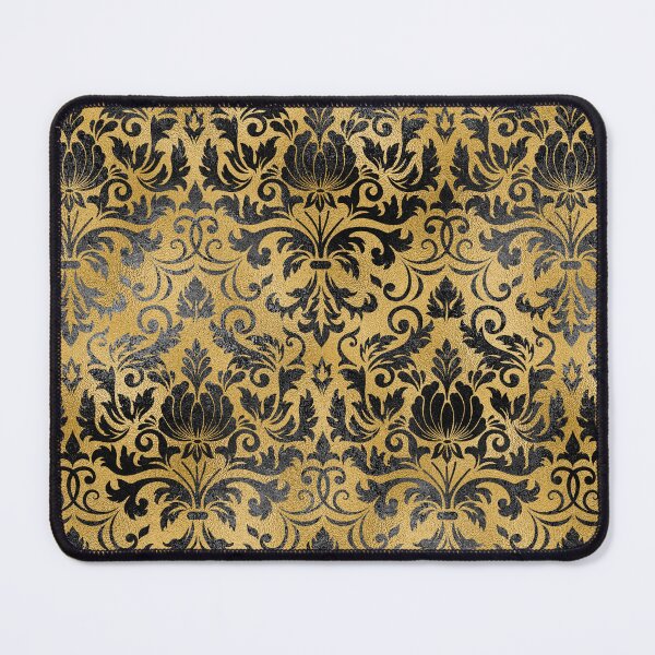 Artikelvorschau, Schwarz und Gold elegante Blätter nahtlose Muster entworfen und verkauft von delikedesign.