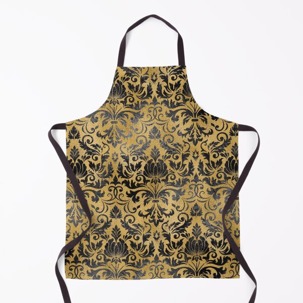 Item preview, Black And Gold Elegant Leaves Seamless Pattern designed and sold by delikedesign.