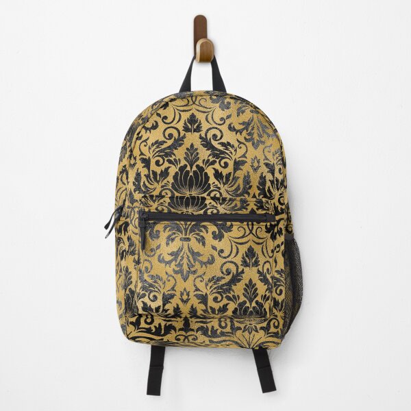 Item preview, Black And Gold Elegant Leaves Seamless Pattern designed and sold by delikedesign.
