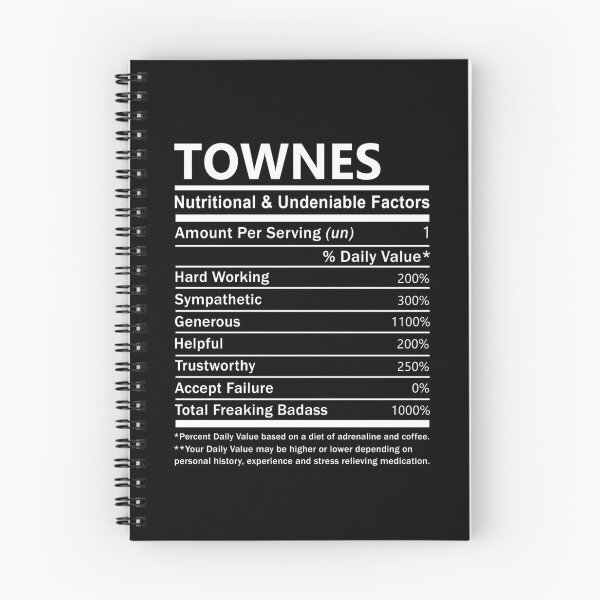 Item preview, Townes Name T Shirt - Townes Nutritional And Undeniable Factors Gift Item Tee designed and sold by aaronmaxi6.