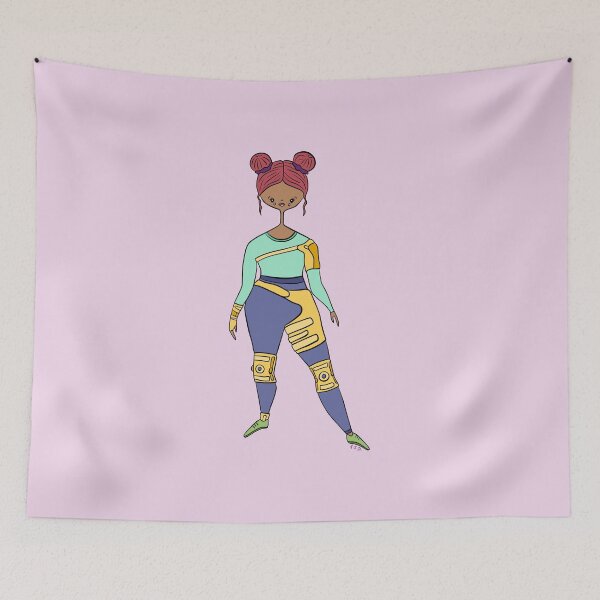 Item preview, Cute Girl With Joint Braces (purple) designed and sold by misslovelymess.